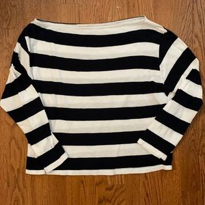 Enza Costa striped boat neck long sleeve